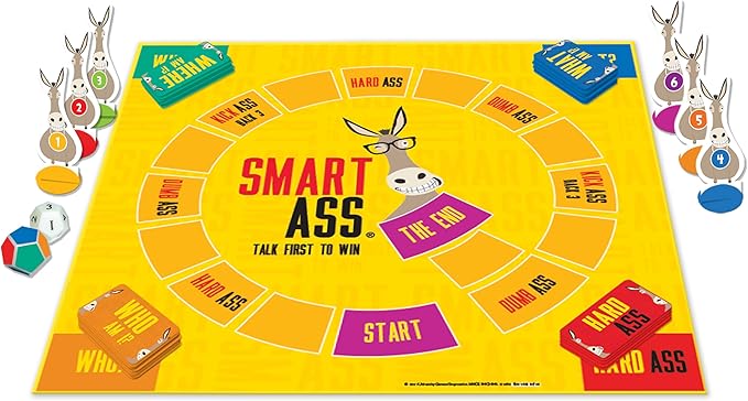 University Games, Smart Ass Trivia The Ultimate Who, What, Where Party Game , for Families and Adults Ages 12 and Up and 2 to 6 Players