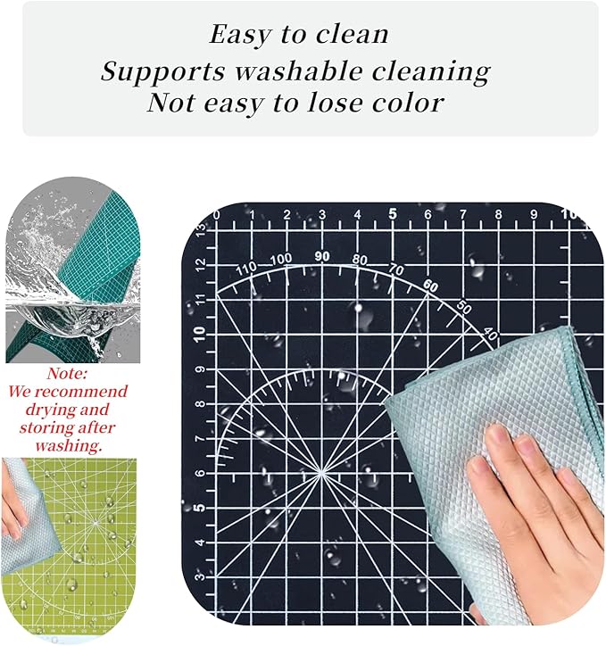 A5 Self-Healing Cutting Mat, Small Cutting Mat, Professional Double Sided Durable Cuttings Mats, Great for Hop Scrapbooking, Quilting, Fabric, Sewing Craft Projects (Mixed Colors, A5)