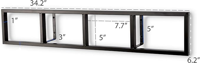 You Have Space Black Floating Shelves for Wall, 34 Inch Video Games CD DVD Storage Shelves, Cube Storage Organizer Shelf Set of 3