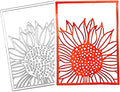 Mvchifay Cutting Dies for Card Making Metal Die-Cuts Scrapbooking Tool Hollow Frame DIY Craft Punch Template Embossing for Paper Album Decor (Sunflower Frame-12.6x9.8cm)