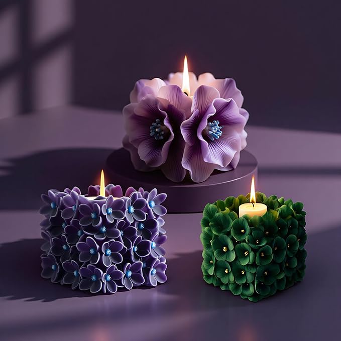 Peony Bouquet Candle Soap Molds, 3D Peony Silicone Mold for Epoxy Resin Casting, Silicone Mold for Resin Casting DIY Plaster Polymer Clay Home Decoration
