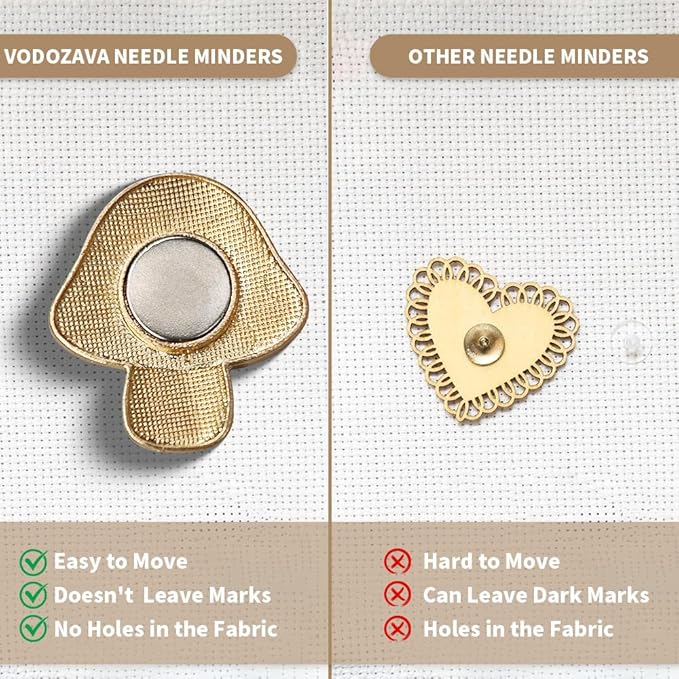 Needle Minder Magnet, Magnetic Needle Minder, Needle Minders Magnetic Cross Stitch Accessories, Magnetic Needle Holder, Life Tree, Butterfly, Cats, Owl, Heart (Mushroom)