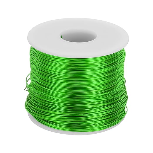 MECCANIXITY 20 Gauge Anodized Aluminum Craft Wire Bendable Bonsai Training Wire 771 Feet 0.8mm for Sculpting Crafts Wreath Floral Beading Jewelry Making, Green