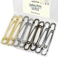 vrupin 16pcs Extra-Large 4inch Safety Pins for Crafting, Heavy Duty Blanket Pins Bulk Steel Fasteners for Blankets Crafts DIY Craftsmanship Skirts Kilts Brooch Making