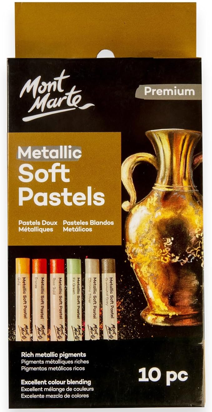 Mont Marte Metallic Soft Pastels 10pc