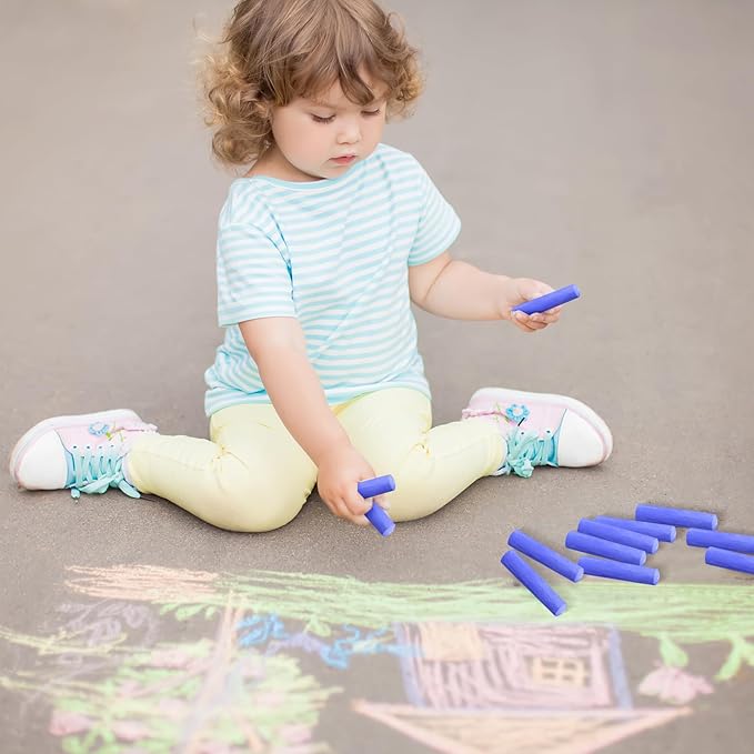 20 Pcs Sidewalk Chalks for Kids Non Toxic Jumbo Chalk for Party Gift Outdoor Art Classroom Play Painting (Purple)