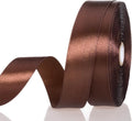 1 Inch Brown Solid Satin Ribbon, 50 Yards Craft Fabric Ribbon for Gift Wrapping Floral Bouquets Wedding Party Decoration