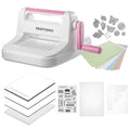Die Cutting Machine and Embossing Machine – 6'' Opening Size for Cardmaking, Scrapbooking, and DIY Crafts – Complete Set with A5 Die Cuts, Embossing Folders, and Plates(Pink)