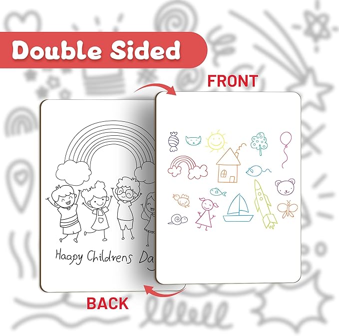 White Board Dry Erase Boards Classroom Pack Mini White Boards 9" x12” Double Sided Personal Whiteboards for Students Teachers School Supplies Lapboards (Set of 2 Boards & Erasers &Pens)
