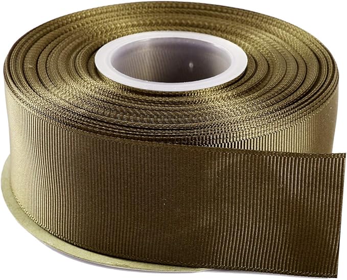 ITIsparkle 11/2" Inch Grosgrain Ribbon 25 Yards-Roll Set for Gift Wrapping Cake Decoration Party Favor Hair Braids Hair Bow Baby Shower Decoration Floral Arrangement Craft Supplies, Dark Olive Ribbon