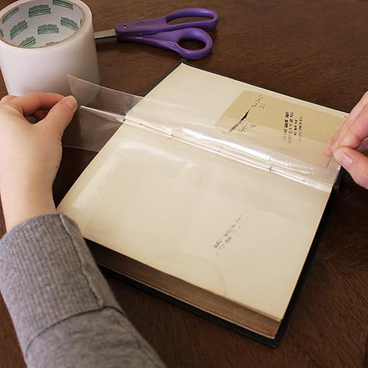 BookGuard 3 Inch Stretchable Clear Book Repair Tape, Clear Poly Tape, 15 Yards per Roll - Case of 5