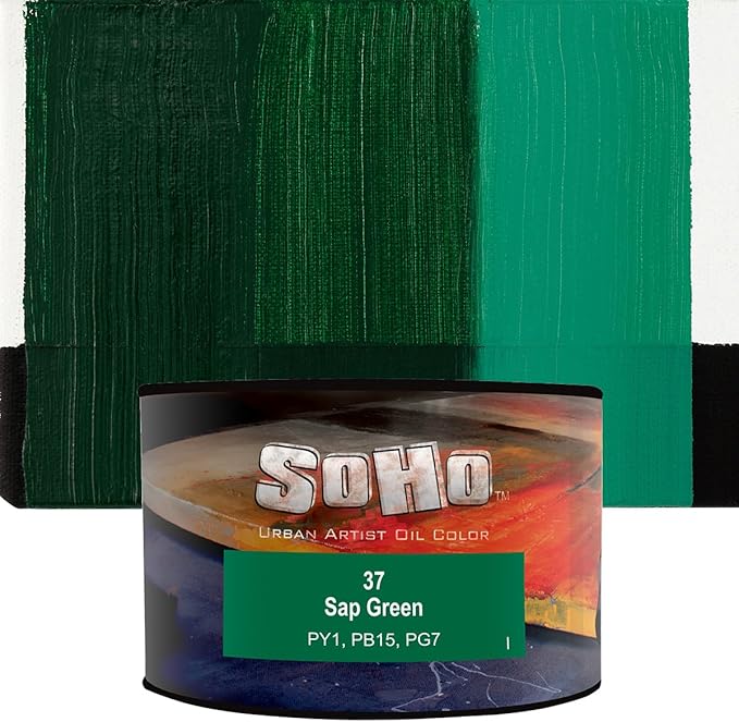Soho Urban Artist Oil Paint - Sap Green, 430 ml Can - Best Valued Oil Colors for Painting, Excellent Pigment Load