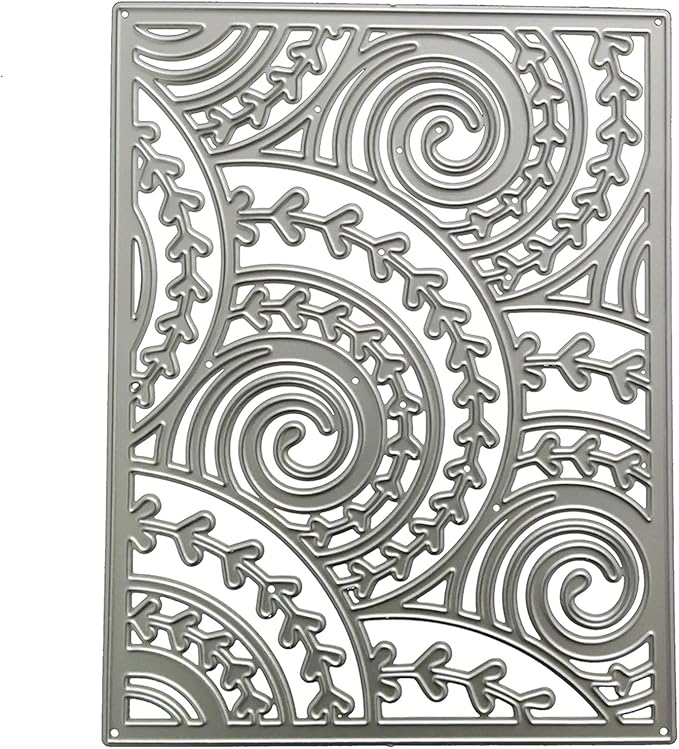 Mvchifay Cutting Dies for Card Making Metal Die-Cuts Scrapbooking Tool Hollow Frame DIY Craft Punch Template Embossing for Paper Album Decor (Circle Vine-11x14.3cm)