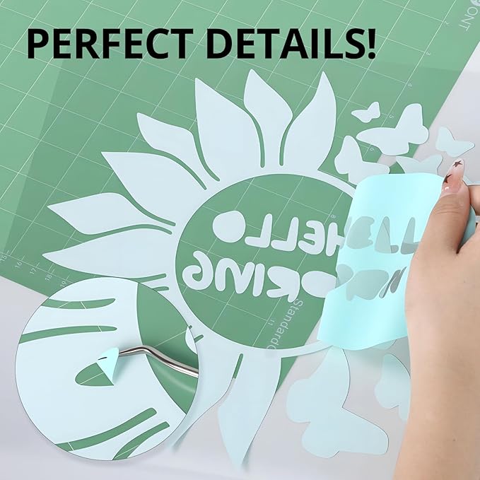 HTVRONT HTV Rolls Heat Transfer Vinyl - 12" x 8ft Mint HTV Vinyl for Shirts, Iron on Vinyl for All Cutting Machine - Easy to Cut & Weed for Heat Transfer Design (Mint)