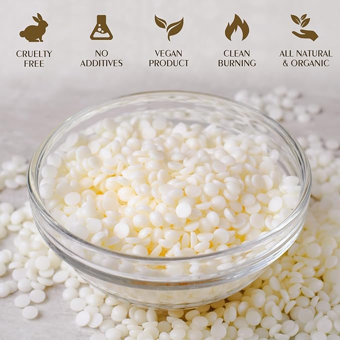 Soy Wax for Candle Making, Waxcanpy Organic Candle Wax, Natural Soy Wax for Candle Making from Farm, No Harmless, Additives (40lb)
