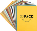 Golden State Art, 8x10 Matboard Mat Board Blanks - Assortment Color Uncut Mats for DIY Projects, Presentation Boards, Art Crafts (20 Pack)