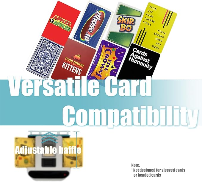 2025 New Smart 2-in-1 Automatic Card Shuffler and Dealer,Programmable Card Dealer,Card Shuffler 2 Deck,360° Rotation,Ultra Quiet,Rechargeable,Support 12 Players (EU White+8 Remotes)