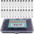 600PCS Safety Pins, 1.5 inch Small Safety Pins, Rust-Resistant Nickel Plated Steel, Sharp Edge Safety Pin for Clothes, Sewing, 38mm Decorative Safety Pins Assorted (Black)