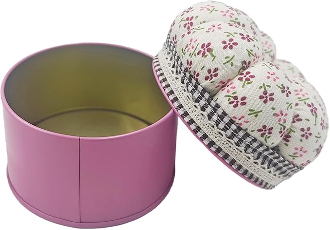 pson Pumpkin Shaped Pin Cushion with Storage Box, Cute Sewing Needle Holder for Quilting, DIY Crafts, Needlework, Sewing(Flowery)