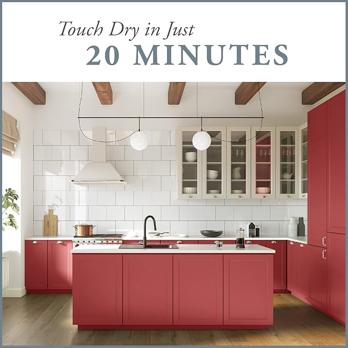 AMY HOWARD AT HOME Chalk-Based One Step Paint for Furniture, Cabinetry, Decor, Finish, and More | No Stripping, Sanding, or Priming | Dark Base | 32 Ounce | Charm School