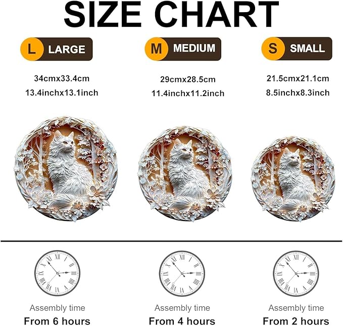 Wooden Puzzles Adults, 3D Cats Wooden Puzzles 300 Pieces, Unique Animal Shaped Wood Challenging Jigsaw Puzzles Gifts for Adults, 13.4x13.4in
