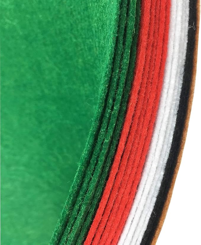 Weabetfu 16 Pieces Christmas Felt Fabric Sheets,5 Colors Craft Felt Sheets for DIY Christmas Decoration,DIY Patchwork Sewing Crafts