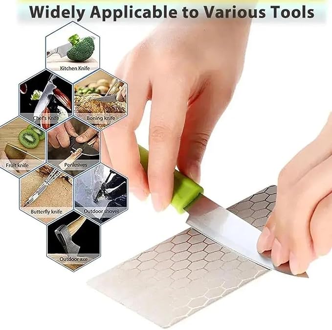 Diamond Sharpening Stone for 4 PCS Diamond Plate Honing Stone for Kitchen Sharpening Dull Knives Grindstone, 240/400/600/1000 Grit