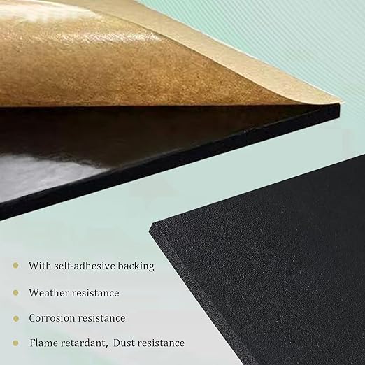 4 Pieces Adhesive Foam Padding 1/4 in Thick X 4 in X 4 in, Anti Vibration Pads, Closed Cell Foam Pads for Anti-Slip, Shock Absorption