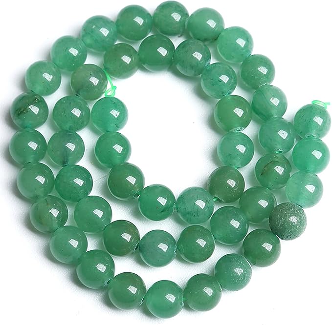 32PCS 12MM Natural Green Aventurine Beads Natural Gemstone Crystal Energy Stone Beads for Jewelry Making DIY Bracelet Necklace 1 Strand 15"