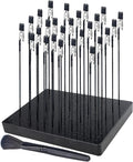LAMXD Model Painting Stand Base (19 x 14 Holes) and 26PCS Alligator Clip Sticks Set (with Rubber Tips) Modeling Tools for Airbrush Spray, for Model Parts Holder (7.87 x 5.9Inch)