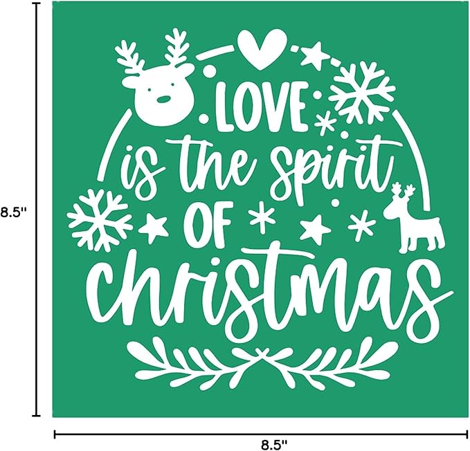 JAAJDO Reusable Silk Screen Stencil for Painting on Wood, Christmas Pillow Covers, Window Decor, Hand Towels, T-Shirt - Mesh Transfers Adhesive Stencils for Crafts