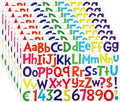TaoBary 544 Pcs 2 Inch 16 Sheets Large Letter Stickers, Upper and Lower Case, Adhesive Vinyl Alphabet Sticker for Bulletin Board, Poster, Bottle, DIY, Notebook(Bright Color,1 Inch)