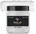 Rolio Premium Mica Powder - Ice Crystals (50G / 1.76oz) - 1 Jar of White Pigment Powder for Epoxy Resin, Dye, Soap Making, Nail Polish, Paint, Candle Making, Bath Bombs, Slime