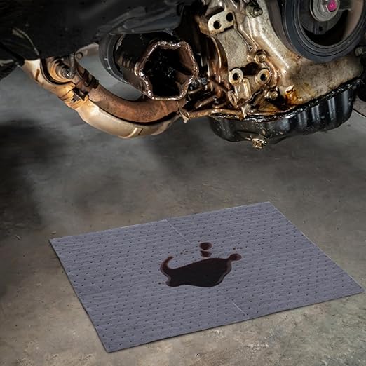 400 PCS Oil Absorbent Pads for Spills Other Liquids 13” x 10” x 2 mm Oil Spill Mat Water Absorbent, Polypropylene Universal Absorbing Mats Packed in a Dispensing Box