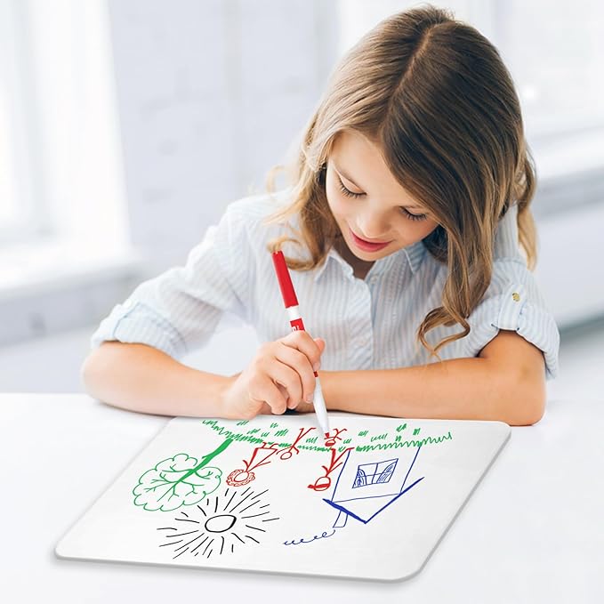 Small White Board, 9 x 12 Dry Erase Board, 2 Mini Double Sided Portable Whiteboards, Lapboard, Small Dry Erase Board for Kids, Office and Classroom