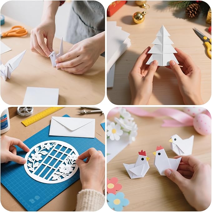 Cardstock 8.5 x 11 Inch 80 Sheets 190 gsm Heavyweight Card Stock Paper White Cardstock Printer Paper Perfect for Wedding Invitations, DIY Cards, Postcards, Photos, Art and Crafts