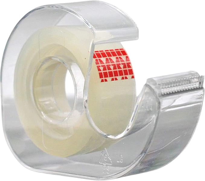 WOD OST20D Office Tape Clear Refill Rolls and Refillable Dispenser - 3/4 inch x 800 inches (6-Pack) for Craft Jobs, Office Work, Gift Wrapping, Repairing, and Envelope Sealing