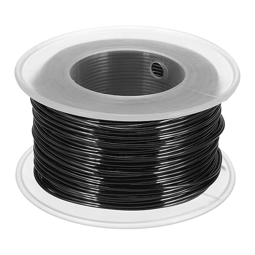 uxcell 18 Gauge / 1mm Anodized Aluminum Wire for Jewelry Craft Making, 102 Feet Bendable Flexible Wire for DIY Home Decor Gardening Sculpture, Black