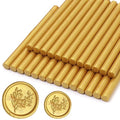Gold Wax Seal Sticks 26pcs, Andotopee Glue Gun Wax Seal Sticks for Wax Seal Stamp, Premium Sealing Wax for Envelope Letter Seal Wedding Invation Craft Adhesive, Great Gift Ideas (Mini Size)