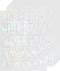 Starboling Letter Stickers,2 inch 8 Sheets White Alphabet Sticker,Self Adhesive Vinyl Letter Stickers Mailbox Numbers,for Arts Crafts Outdoor Sign Poster Mailbox Sign Doors Mailboxes Car Truck