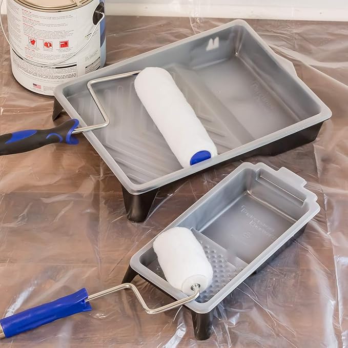 Precision Defined Paint Trays, Paint Roller Trays Liner, Plastic Paint Pan for Roller Brushes, Painting Tray for Painting with Deep Paint Pocket (Paint Tray Liner (10-Pack), 9-inch)