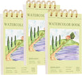 3-Packs Watercolor Paper Pad 3.5x5.5 Inch | 30 Sheets 140lb/300g,Spiral-Bound, Tear-Resistant & No-Bleed | Artist-Grade for Water Color Paper/Ink | Compact Travel Sketchbook (Adults, Students)