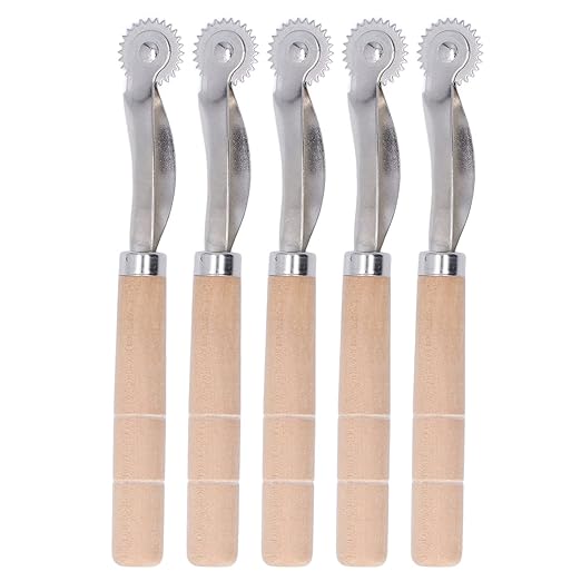 Oumefar 5Pcs Tracing Wheel Paper Perforator Tracing Wheel Serrated Tracing Wheel Serrated Tracing Wheel for Punching Marking, Sewing Tracing Wheel for Sewing Patterns
