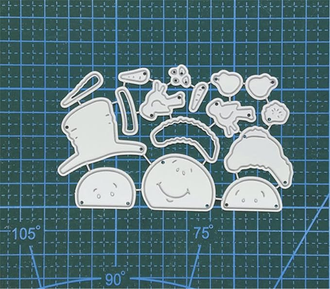 Metal Cutting Dies DIY Merry Christams Embossing Stencil Template Scrapbooking Card Making Mold Photo Album Arts Crafts Tools(Snowman and Bird-10x6.7c)