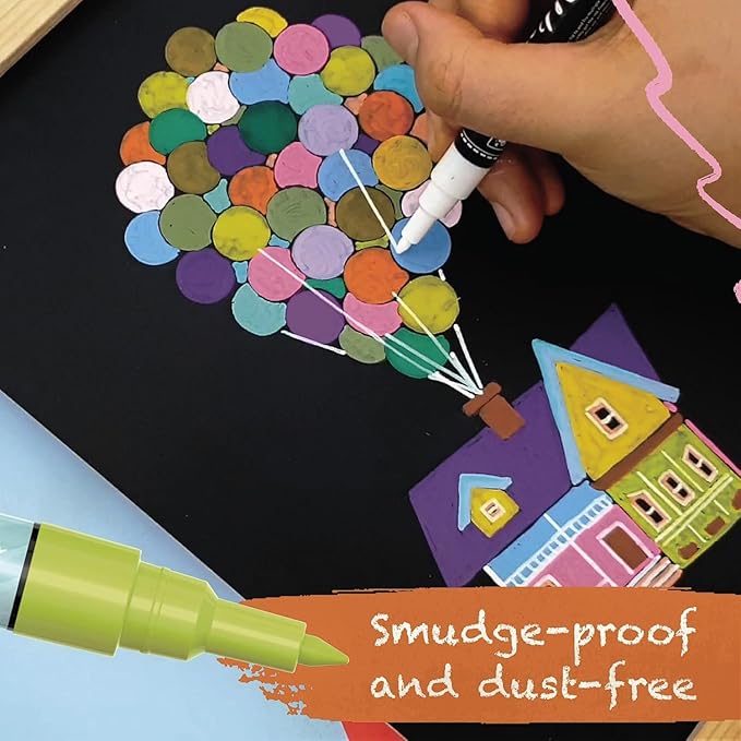 Extra Fine Tip Liquid Chalk Markers for Chalkboard (1mm, 20 Vintage Colors) - Dry Erase Marker Pens for Blackboard, Windows, Signs, Bistro - Thin Point, Erasable, Pastel Chalkboard Markers Pen