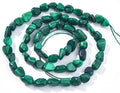 Malachite Pebble Nugget Oval Free Tumbled Stone 6-8mm Natural Gemstone Loose Beads Approx 15.5 inch for DIY Jewelry Making