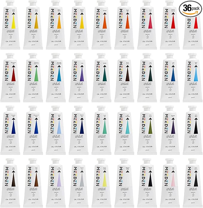 MEEDEN Artist Oil Paint Set - 36 Colors x 60ml/2oz Tubes - Art Supplies for Canvas Painting