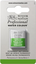 Winsor & Newton Professional Water Colour Paint, Half Pan, Permanent Sap Green