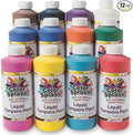 S&S Worldwide Color Splash! Liquid Tempera Bulk Paint, Set of 12 in 11 Bright Colors, 16-oz Easy-Pour Squeeze Bottles, For Arts & Crafts, School, Classroom, Poster Paint, For Kids & Adults, Non-Toxic.