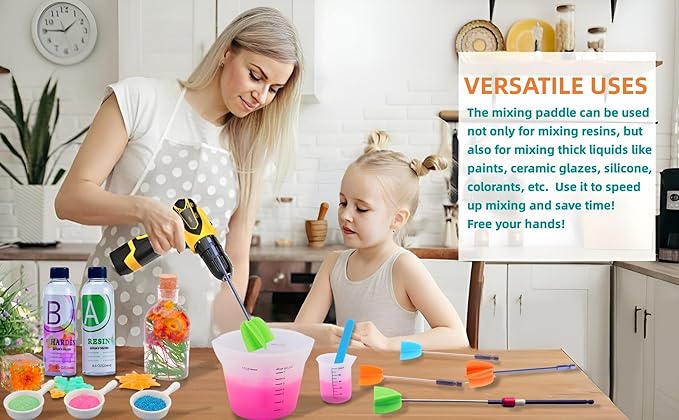 3 Sizes/6 Pack Paint Mixer,11.8 Inch, 1 Gallon Paint Mixer for Drill, Resin Mixer, Epoxy Mixer, Paint Stirrer for Drill, Drill Mixer Attachment, Epoxy Resin Mixer, Drill Paint Mixer